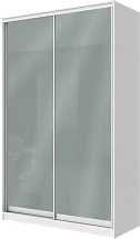 2-х дверный шкаф купе с цветной пленкой Средне-Серый №074 2400 1682 620